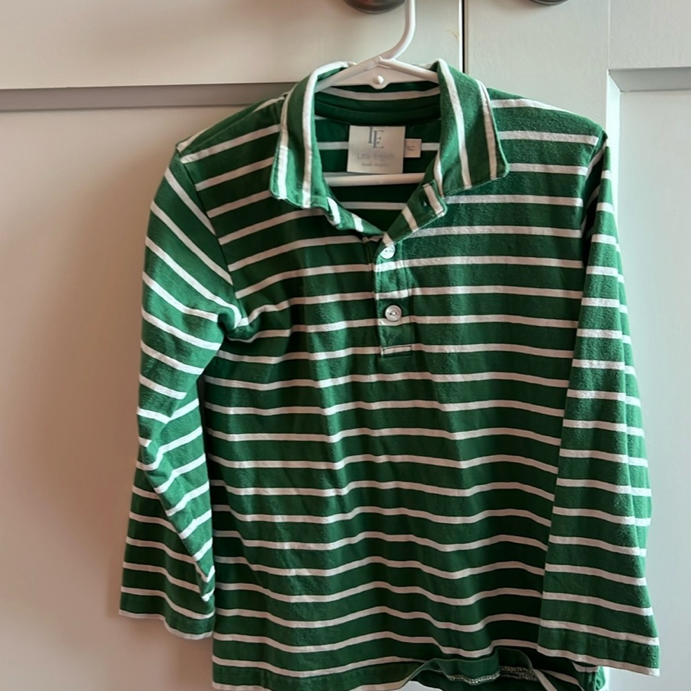 Little English striped long sleeve tee size 6